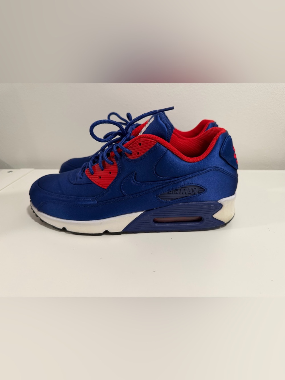 Nike Blue and Red Air Max Low-Top Sneakers